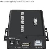 جهاز إطالة إشارة HDMI و USB (KVM Extender) لمسافة 60 متر عبر كابل الشبكة Cat6