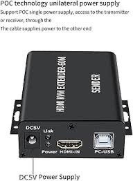 جهاز إطالة إشارة HDMI و USB (KVM Extender) لمسافة 60 متر عبر كابل الشبكة Cat6
