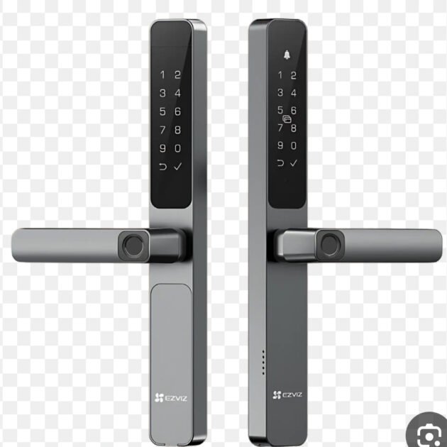 قفل الباب الذكي المتطور EZVIZ DL06 - تصميم سحب ودفع عصري بـ 5 طرق فتح وأمان بيومتري فائق